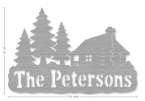 Example christmas gift: metal sign reading The Petersons