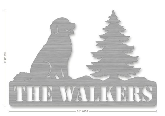 Example christmas gift: metal sign reading The Walkers